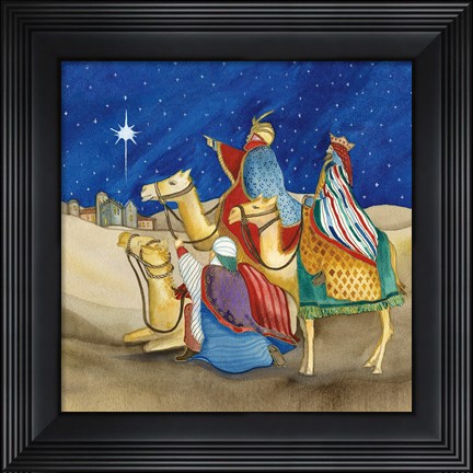 Framed Christmas in Bethlehem II Square Print