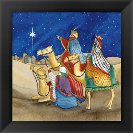 Framed Christmas in Bethlehem II Square Print