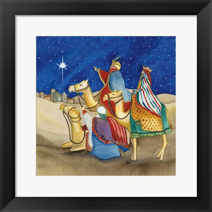 Framed Christmas in Bethlehem II Square Print