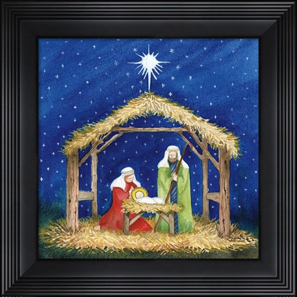 Framed Christmas in Bethlehem III Print