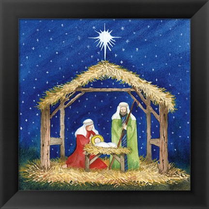 Framed Christmas in Bethlehem III Print