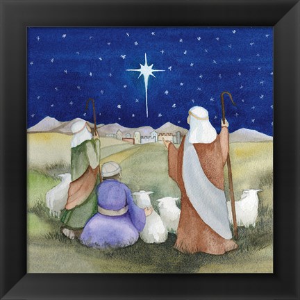 Framed Christmas in Bethlehem IV Print