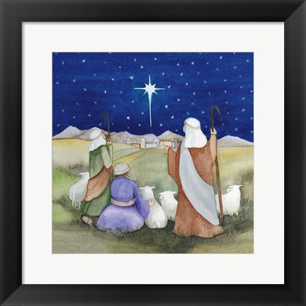 Framed Christmas in Bethlehem IV Print