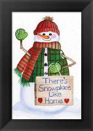 Framed Snowman Saying IV Print