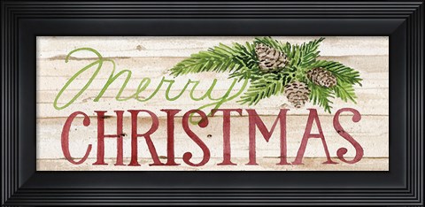 Framed Holiday Sayings II on Wood Print