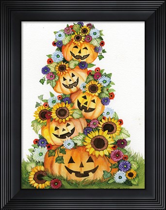 Framed Happy Pumpkins Print
