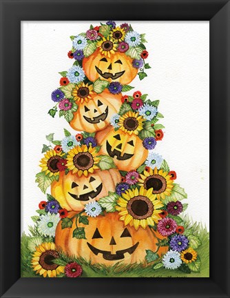 Framed Happy Pumpkins Print