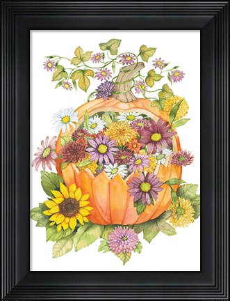 Framed Pumpkin Bouquet Print