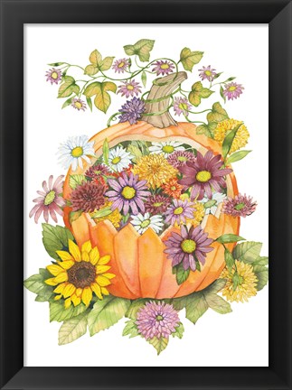 Framed Pumpkin Bouquet Print