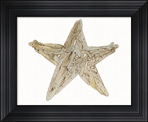 Framed Coastal Holiday Ornament X Print