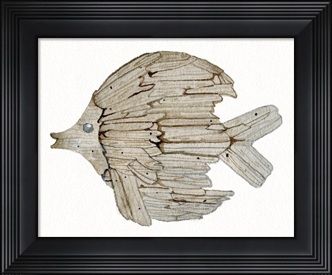 Framed Coastal Holiday Ornament I Print