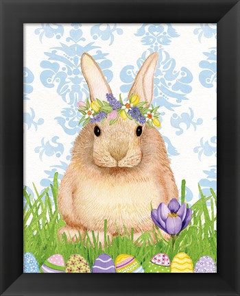 Framed Spring Bunny I Print
