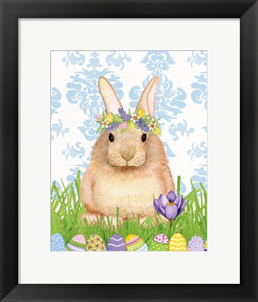 Framed Spring Bunny I Print