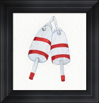 Framed Coastal Icon IV Red Print