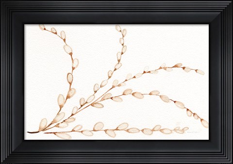 Framed Spring Bunny Pussy Willow Print