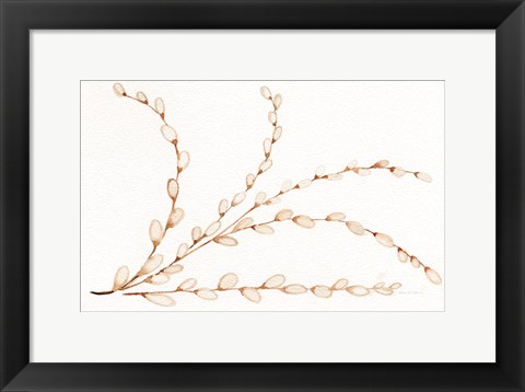 Framed Spring Bunny Pussy Willow Print
