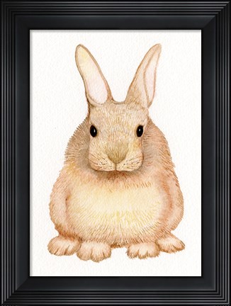 Framed Spring Bunny I White Print