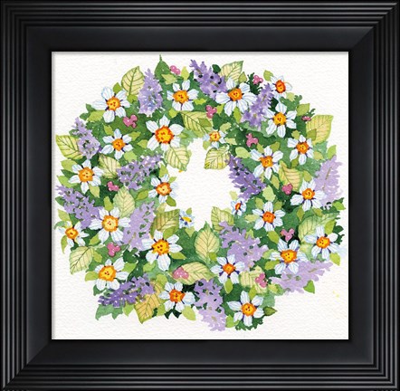 Framed Spring Wreath IV Print
