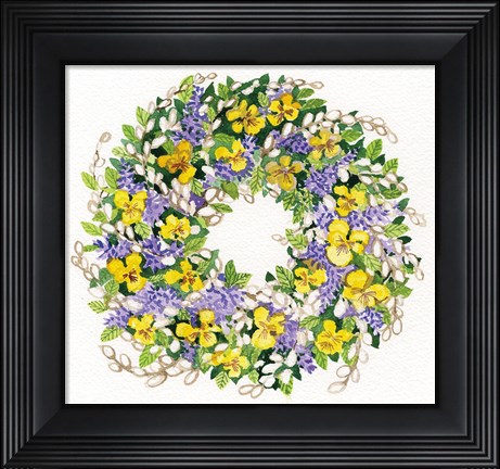 Framed Spring Wreath III Print