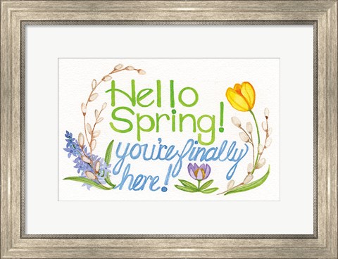 Framed Spring Saying I Print