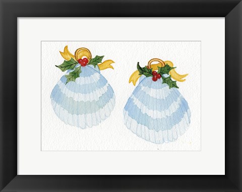 Framed Coastal Holiday Ornament XI Print