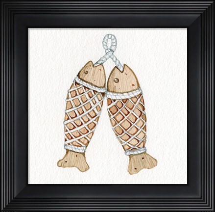 Framed Coastal Holiday Ornament IV Print