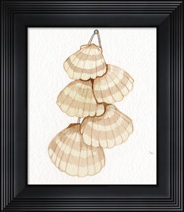 Framed Coastal Holiday Ornament II Print