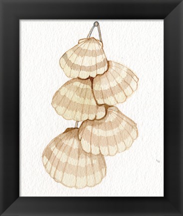 Framed Coastal Holiday Ornament II Print