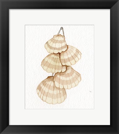 Framed Coastal Holiday Ornament II Print