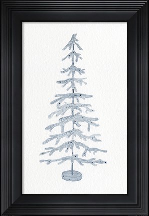 Framed Coastal Holiday Tree IV Print