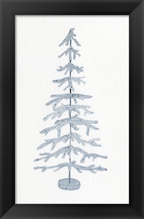 Framed Coastal Holiday Tree IV Print