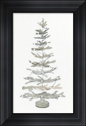Framed Coastal Holiday Tree II Print
