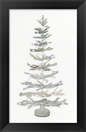 Framed Coastal Holiday Tree II Print