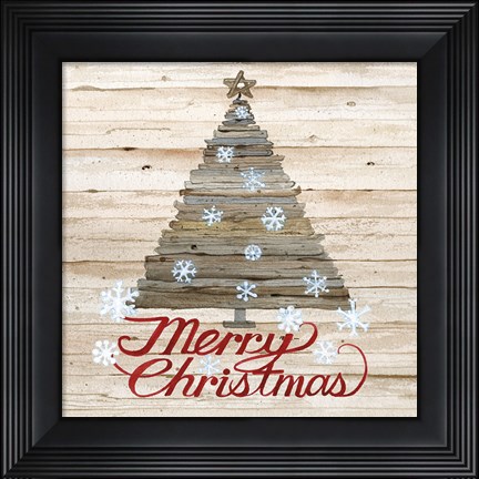 Framed Holiday Sayings V on Wood Print