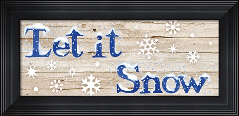 Framed Holiday Sayings VI on Wood Print