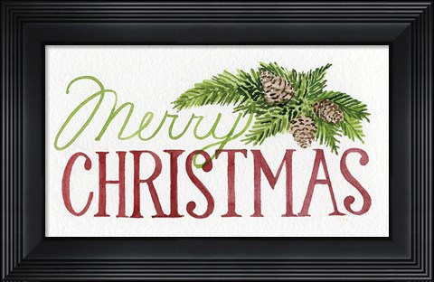 Framed Holiday Saying II Print
