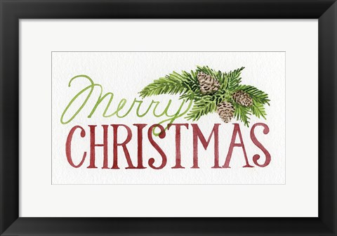 Framed Holiday Saying II Print