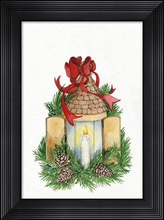 Framed Holiday Lantern IV Print