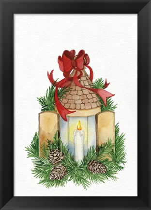 Framed Holiday Lantern IV Print