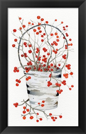 Framed Birch Vase I Print