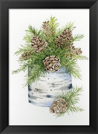 Framed Birch Vase II Print