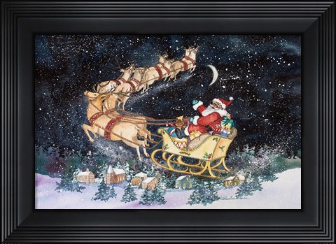 Framed Santas Ride Print