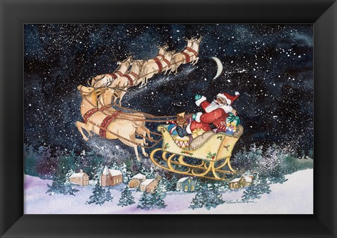 Framed Santas Ride Print