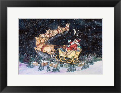 Framed Santas Ride Print