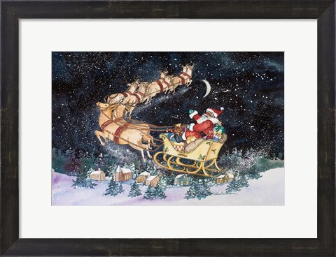 Framed Santas Ride Print