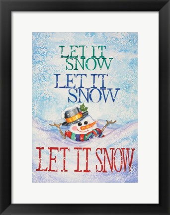 Framed Let it Snow Print