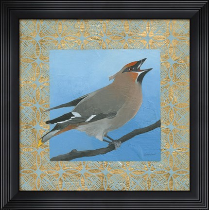 Framed Cedar Waxwing Print