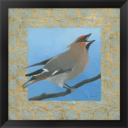 Framed Cedar Waxwing Print