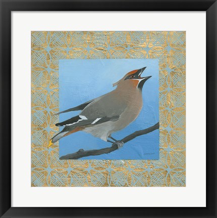 Framed Cedar Waxwing Print