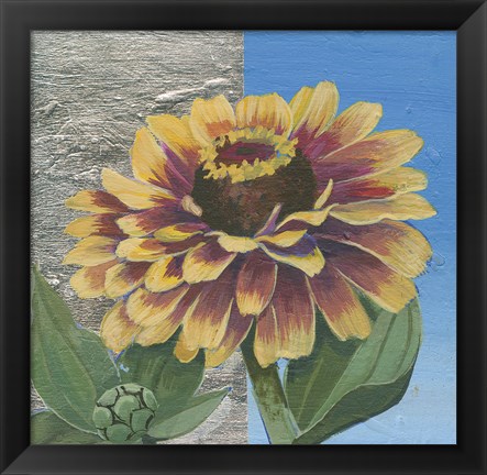 Framed Zinnia Spice Print